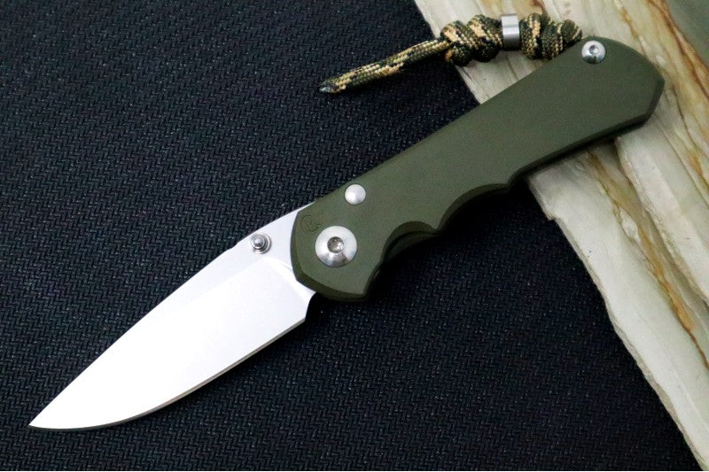 Chris Reeve Knives Small Inkosi NWK Exclusive - Drop Point blade / CPM-S45VN / OD Green Cerakote Handle / Camo Lanyard with Bead SIN-1136 - Northwest Knives