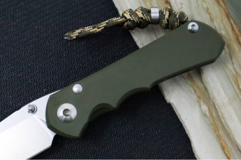 Chris Reeve Knives Small Inkosi NWK Exclusive - Drop Point blade / CPM-S45VN / OD Green Cerakote Handle / Camo Lanyard with Bead SIN-1136