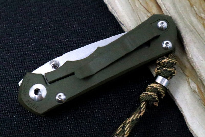 Chris Reeve Knives Small Inkosi NWK Exclusive - Drop Point blade / CPM-S45VN / OD Green Cerakote Handle / Camo Lanyard with Bead SIN-1136