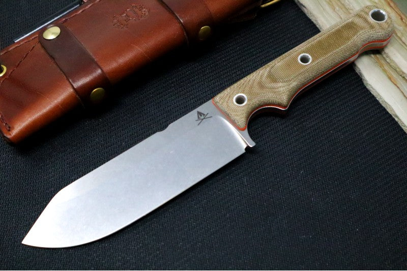 White River Knives 5" Firecraft - Leather Sheath & Micarta Handle