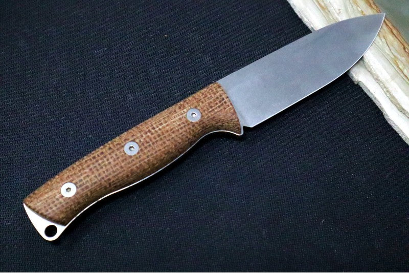 White River Ursus 45 Bushcrafter - Natural Burlap Micarta Handle / CPM-S35VN Blade WRUR45-BNA