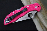 Spyderco Delica - Flat Ground Pink Handle / Satin Blade - C11FPPNS30V - Northwest Knives
