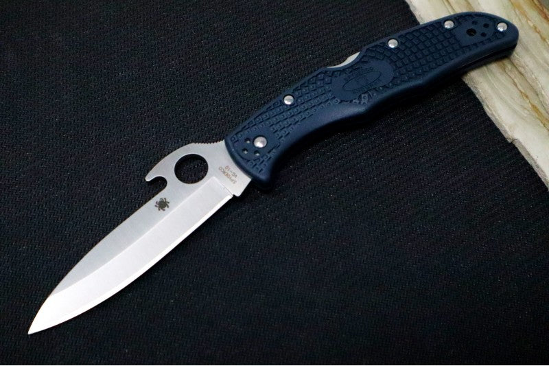 Spyderco Endura - Grey Handle / Satin Blade w/ Emerson Wave - C10PGYW