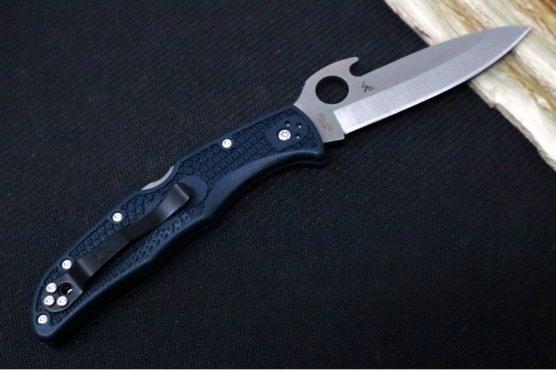 Spyderco Endura - Grey Handle / Satin Blade w/ Emerson Wave - C10PGYW