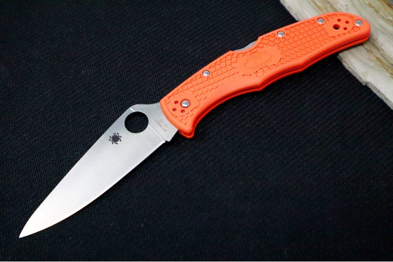Spyderco Endura - Orange Handle / Satin Blade - C10FPOR - Northwest Knives