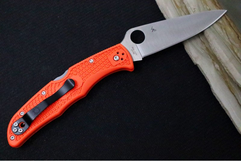 Spyderco Endura - Orange Handle / Satin Blade - C10FPOR - Northwest Knives