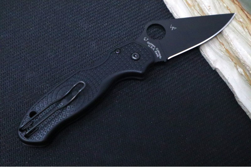 Spyderco Paramilitary 3 Lightweight - Black FRN / Black BD1N Blade