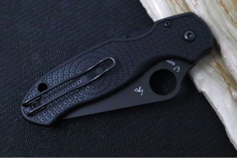 Spyderco Paramilitary 3 Lightweight - Black FRN / Black BD1N Blade - Northwest Knives