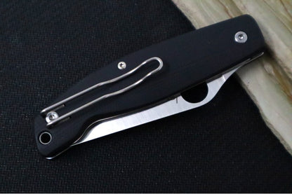 Black G-10 Handle For Spyderco Pattadese Knife | Satin Blade | Northwest Knives