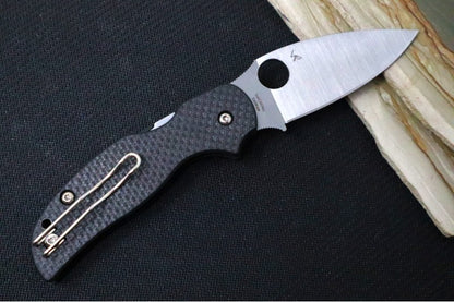 Spyderco Sage 5 - Black Carbon Fiber Handle / Satin S30V Blade - C123CFPCL