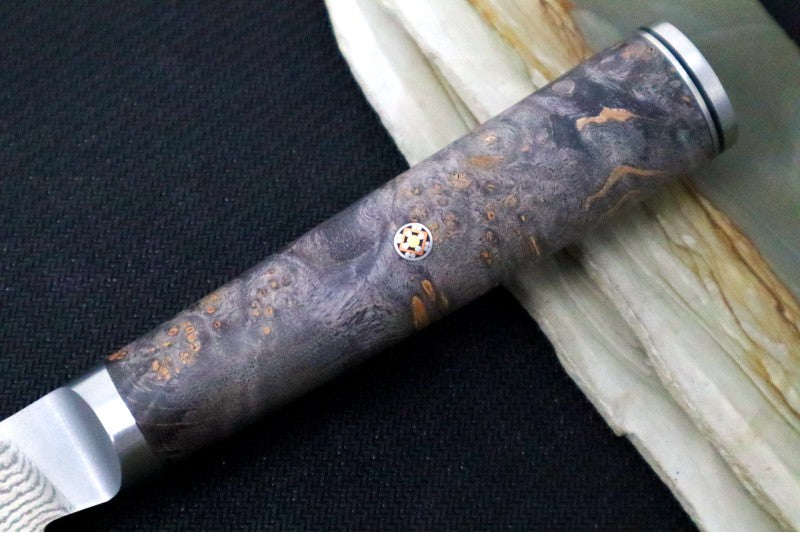 Miyabi Black - 9.5" Serrated Bread Knife - 133 Layered Damascus - Dyed Black Ash Maple Handle - Made in Seki City, Japan