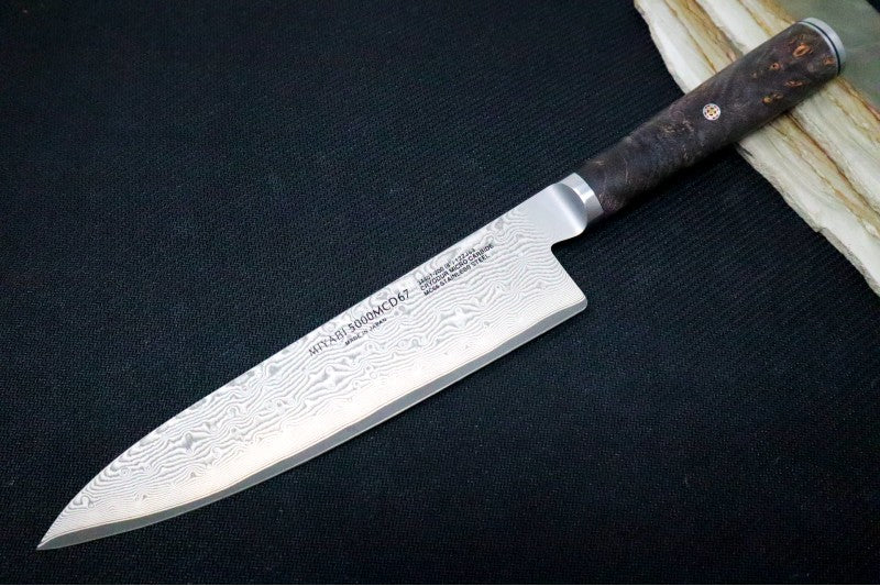 Miyabi Black - 8" Chef's Knife - 133 Layered Damascus - Dyed Black Ash Maple Handle - Made in Seki City, Japan