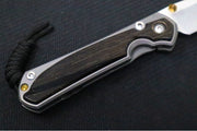Chris Reeve Knives Small Sebenza 31 LEFT HAND - Drop Point Blade in CPM-S45VN / Bog Oak Inlay (A1) S31-1101 - Northwest Knives