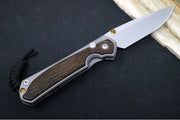 Chris Reeve Knives Small Sebenza 31 LEFT HAND - Drop Point Blade in CPM-S45VN / Bog Oak Inlay (A2) S31-1101 - Northwest Knives