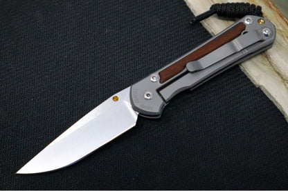 Chris Reeve Knives Small Sebenza 31 LEFT HAND - Drop Point / Macassar Ebony Inlay (A2)