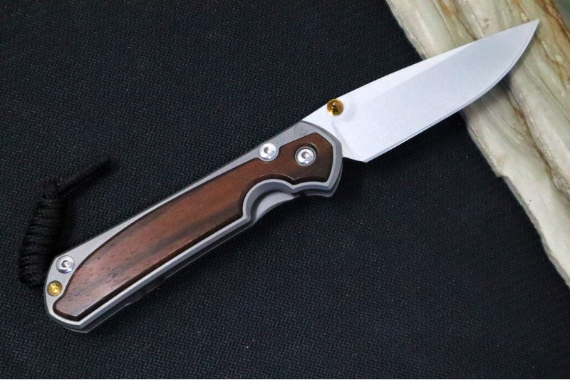 Chris Reeve Knives Small Sebenza 31 LEFT HAND - Drop Point / Macassar Ebony Inlay (A2)