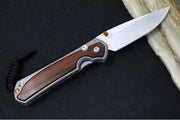 Chris Reeve Knives Small Sebenza 31 LEFT HAND - Drop Point / Macassar Ebony Inlay (A2) S31-1117 - Northwest Knives