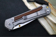 Chris Reeve Knives Small Sebenza 31 LEFT HAND - Drop Point / Macassar Ebony Inlay (A2) S31-1117 - Northwest Knives