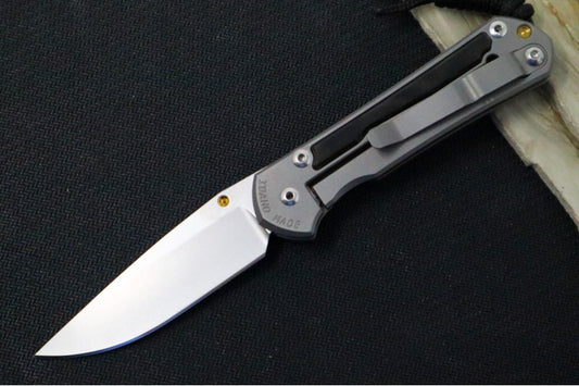 Chris Reeve Knives Small Sebenza 31 LEFT HAND - Drop Point / Macassar Ebony Inlay (A1)