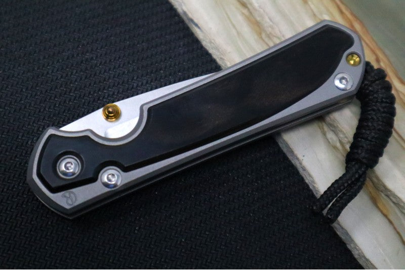 Chris Reeve Knives Small Sebenza 31 LEFT HAND - Drop Point / Macassar Ebony Inlay (A1) S31-1117
