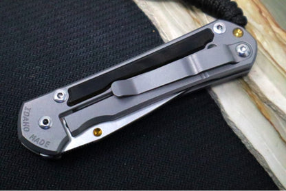 Chris Reeve Knives Small Sebenza 31 LEFT HAND - Drop Point / Macassar Ebony Inlay (A1)