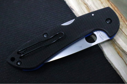 Spyderco Siren - Satin LC200N Blade / Black G-10 Handle with Blue Liners