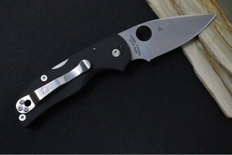 Black Ergonomic Handle Knife | Spyderco Native 5 | Northwest Knives