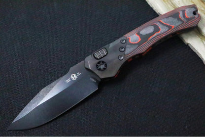 Heretic Knives Wraith Auto - DLC Two-Toned Finish / Tanto Blade / Orange Camo Carbon Fiber H000-6A-ORCF
