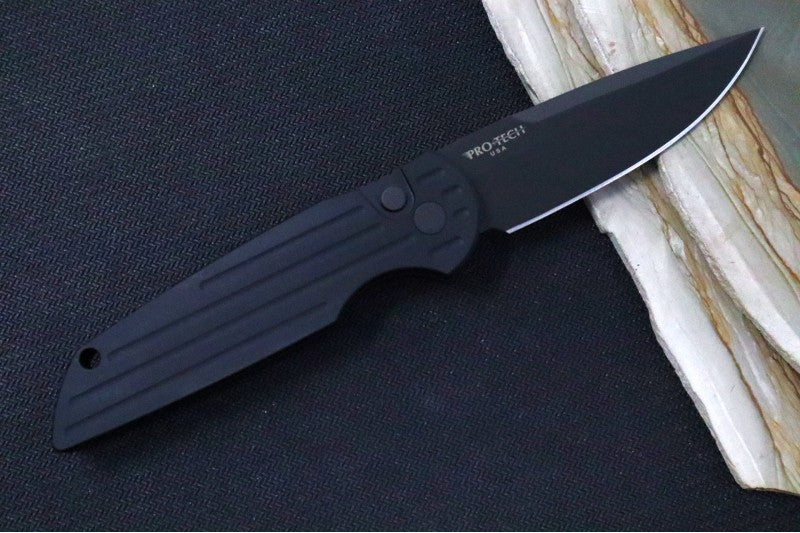 Pro Tech Tactical Response 3 Auto LEFT HAND - Black Anodized Aluminum Handle / Black DLC Blade / CPM-154CM TR-3 L-2 - Northwest Knives