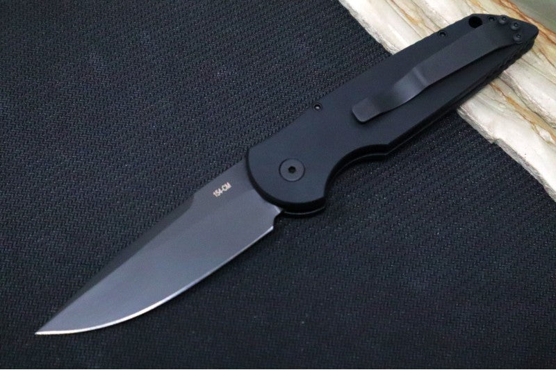 Pro Tech Tactical Response 3 Auto LEFT HAND - Black Anodized Aluminum Handle / Black DLC Blade / CPM-154CM TR-3 L-2