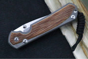 Chris Reeve Knives Small Sebenza 31 LEFT HAND - Drop Point / Natural Canvas Micarta Inlay S31-1213 - Northwest Knives