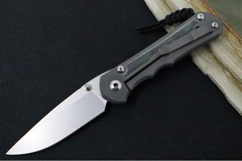 Chris Reeve Knives Large Inkosi LEFT HAND - Drop Point - Black Micarta LIN-1013