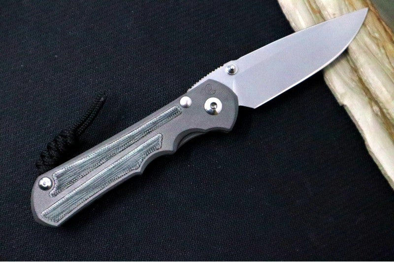 Chris Reeve Knives Large Inkosi LEFT HAND - Drop Point - Black Micarta LIN-1013
