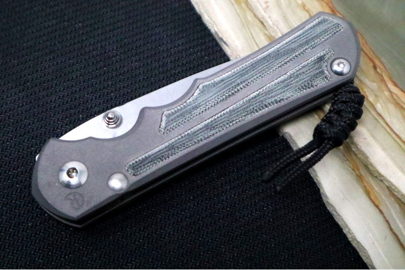 Chris Reeve Knives Large Inkosi LEFT HAND - Drop Point - Black Micarta LIN-1013 - Northwest Knives