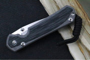 Chris Reeve Knives Small Sebenza 31 LEFT HAND - Drop Point / Black Canvas Micarta Inlay S31-1201 - Northwest Knives