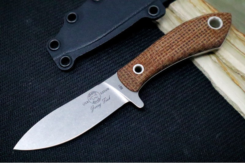 White River Knives Sendero Pack - Natural Micarta Handle / CPM-S35VN WRJF-PAC-BNA