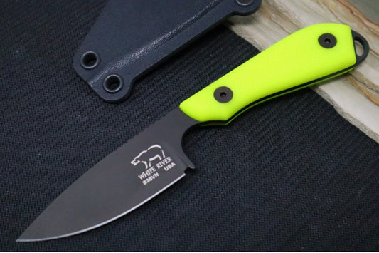White River Knives Backpacker Pro - Hi-Vis G10 Handle / CPM-S35VN / Black IonBond Coating WRM1-THV-CBI