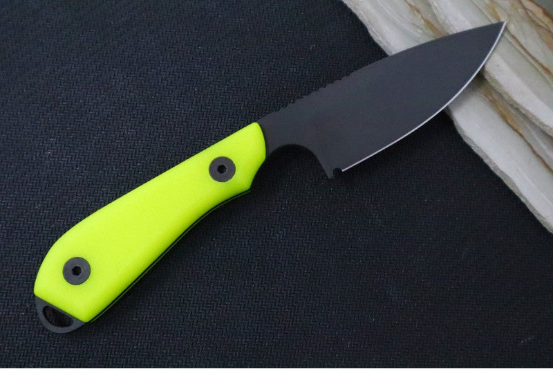 White River Knives Backpacker Pro - Hi-Vis G10 Handle / CPM-S35VN / Black IonBond Coating WRM1-THV-CBI - Northwest Knives
