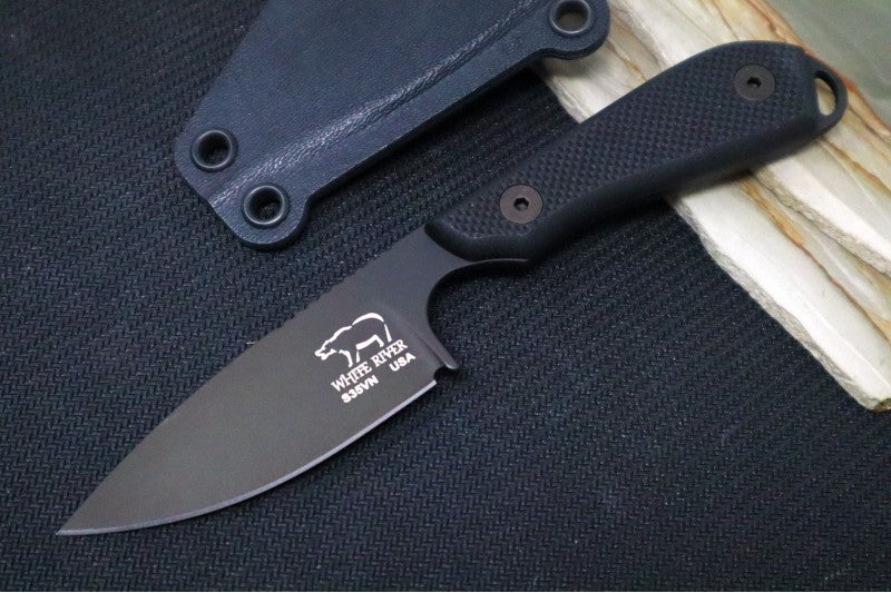 White River Knives Backpacker Pro - Black G10 Handle / CPM-S35VN / Black IonBond Coating WRM1-TBL-CBI - Northwest Knives