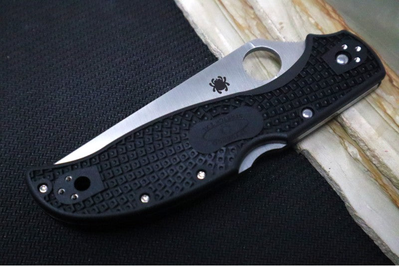 Spyderco Stretch 2 XL Lightweight - Black FRN Handle / Satin Partial Serrated Blade / VG-10 Steel - C258PSBK