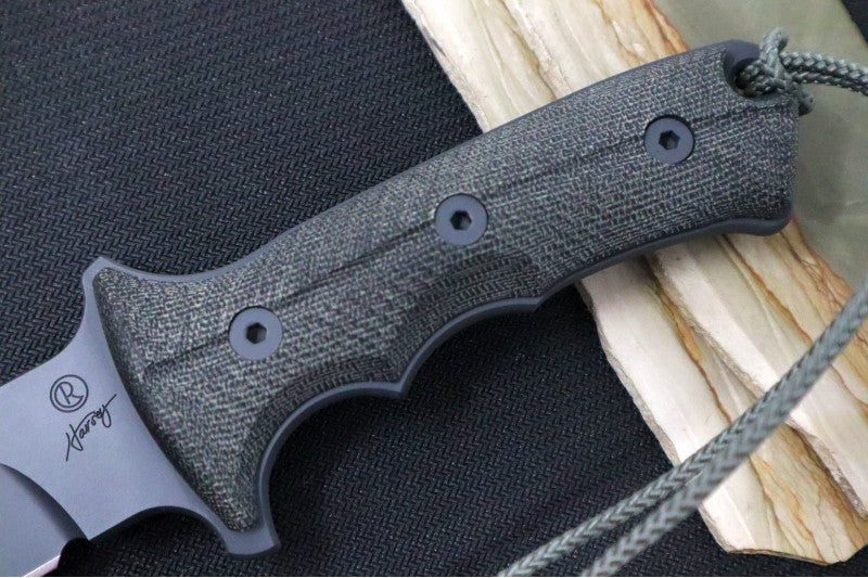 Chris Reeve Knives Green Beret 7" Fixed Blade - Plain Edge Blade - Black GB7-1000