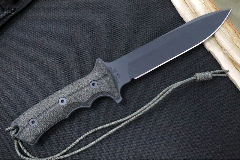 Chris Reeve Knives Green Beret 7" Fixed Blade - Plain Edge Blade - Black