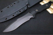 Spartan Blades Ronin Shinto Fixed Blade - Black CPM-S45VN Blade / Black Micarta Handle / Black Kydex Sheath SB47BKBKKYBK - Northwest Knives