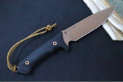 Spartan Blades Difensa Fixed Blade - Flat Dark Earth Blade / Black Handle Scales / Tan Nylon Sheath SB19DEBKNLTN - Northwest Knives