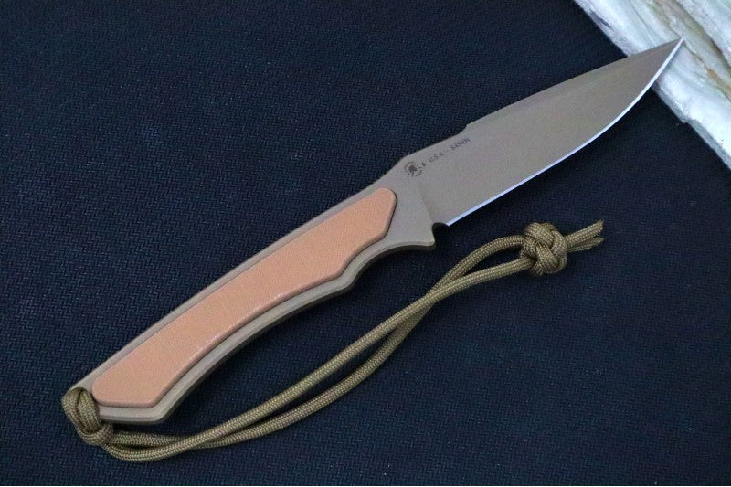 Spartan Blades Phrike Fixed Blade - Flat Dark Earth Blade / Tan G10 Handle / Tan Kydex Sheath SB17DETNKYTN
