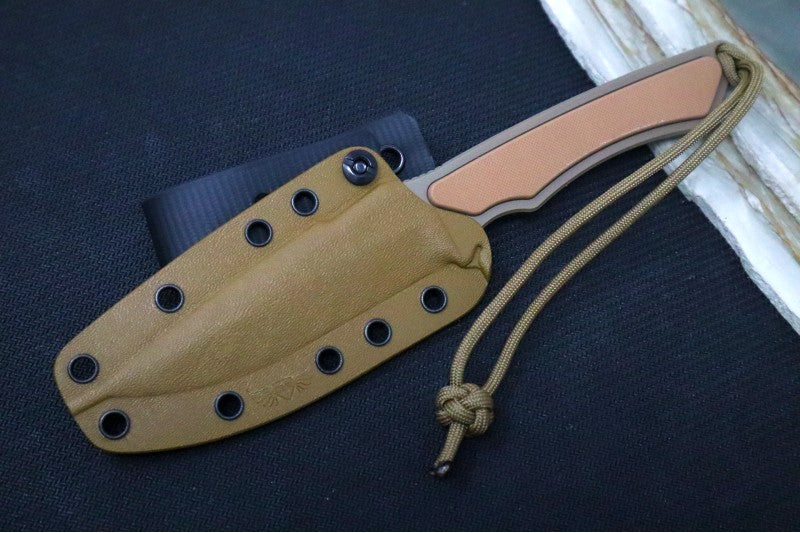 Spartan Blades Phrike Fixed Blade - Flat Dark Earth Blade / Tan G10 Handle / Tan Kydex Sheath SB17DETNKYTN