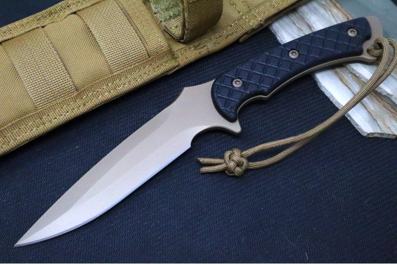 Spartan Blades ARES Fixed Blade - Flat Dark Earth Blade & Black Micarta Handle