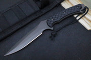 Spartan Blades ARES Fixed Blade - Black Blade & Black Micarta Handle - Northwest Knives