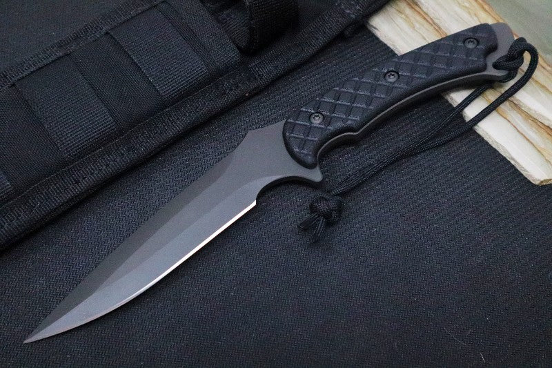 Spartan Blades ARES Fixed Blade - Black Blade & Black Micarta Handle - Northwest Knives