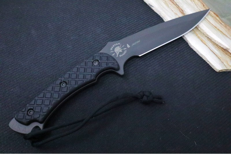 Spartan Blades ARES Fixed Blade - Black Blade & Black Micarta Handle - Northwest Knives
